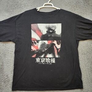 Tokyo Ghoul Shirt Mens 2XL Black Anime Kaneki Ken Graphic Tee Funimation XXL